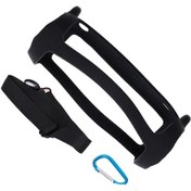 Resim Ranyeek Jbl Flip 5 Taşınabilir Bluetooth Hoparlör Kılıfı - Siyah Silikon Koruma, Omuz Askısı Ve Karabina İle 