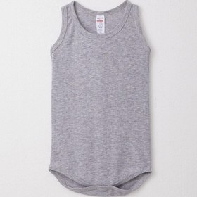 Resim Breeze Erkek Bebek Çıtçıtlı Atlet Zıbın Body Jakarlı 9 Ay-3 Yaş, Gri Melanj Gri Melanj 