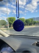 Resim Aksesuarburda Mini Disko Topu - Kristal Dikiz Ayna Süsü – Eğlenceli Araba Aksesuarı - Hediyelik Araba Süsü (4,5cm) 