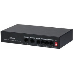 Resim Dahua PFS3006-4ET-36 6 Port 10/100 4 POE + 2FE Uplink Yönetilemez Switch 