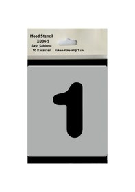 Resim Stencil Rakam Boyama Şablonu X036-sayı Rakam Yüksekliği 7 Cm 