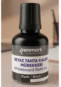 Resim Beyaz Yazı Tahta Kalemi Mürekkebi 30 Ml 1 Adet Penmark Tahta Kalemi Mürekkepi Kolay Silinebilir Doldurulabilir Canlı Renk Siyah 