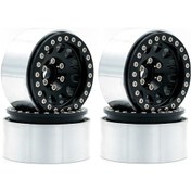 Resim Lemestar 1/10 Simülasyon Tırmanma Araçları İçin 1.9" Metal Kilitleme Topu Jantları Siyah B Tipi - Trx4, Axial Scx10, 90046, Scx10 Iıı Uyumlu 4 Adet 