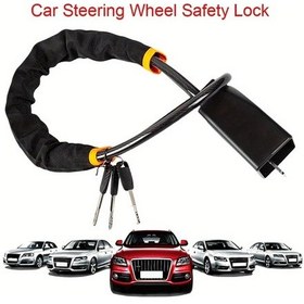 Resim Hightower Siyah Hırsızlık Önleyici Direksiyon Kilidi Taşınabilir Araç Güvenlik Cihazı Kolay Hızlı Açılış 