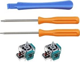 Resim Micro Traders Sadece Xbox One Elite 2 Kumandası ile Uyumlu 5'li Analog Joystick Onarım Kiti T6 T8 Tornavida ve Levye Çubuğu ile 3D Parmak Çubuğu Kontrolörü Rocker Sensörü 