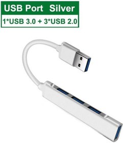 Resim Type-C To 4 Port Usb 3.0 Çoklayıcı Dönüştürücü Adaptör Otg 
