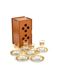 Resim Zerefşan Cam Çay Bardağı ve Çay Tabağı 6'lı Set 