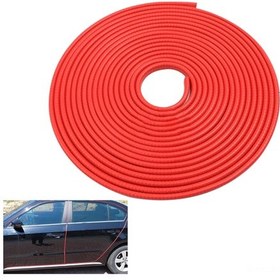 Resim Samdoo Otomotiv Kapı Kenarı Koruma Şeridi - Pvc U Tipi Çizilme Önleyici Dekoratif Bant, Kırmızı, 5 Metre 