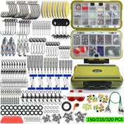 Resim Balıkçılık Tutucu Aksesuar Seti (150/218/320 Parça) Balıkçı Kancaları, Ağırlandırmalar, Lastik Şamandıralar, Boncuklar ve Dönerler İçerir - Takım Kutusu Dahil - Balıkçı Meraklıları için Mükemmel Hediye 