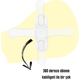 Resim Neler Geldi Neler 5 Adet Metal Beyaz Pencere Emniyet Kilidi Çocuk Hırsız Kilidi Çekmeli Pvc Kilit 