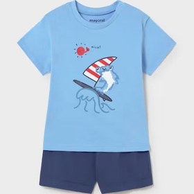 Resim Mayoral Erkek Bebek Şort Tshirt Takım Mavi - 18 Ay 