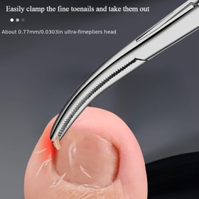 Resim 1 Adet Paslanmaz Çelik Tırnak Makası ve İçe Batık Tırnaklar için Ayak Tırnağı Makası, Ergonomik Sıkışma Önleyici Tasarım, Kalın/Kırılmış Tırnaklar için Dayanıklı Metal Bakım Aracı 