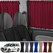Resim Oto Pandami Fiat Doblo Iı Uzun Şase 2010-2023 Uyumlu Bordo Raylı Oto Perde Takımı 