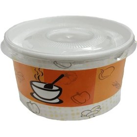 Resim Şeylişeyler - Termokap Karton Çorba Kasesi 14 Oz Kapaklı 100 Adet 