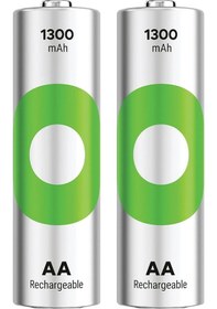 Resim Gp Recyko 1300 Mah Ni-mh 1.2 Volt Aa Kalem Şarjlı Pil 2'li Paket Gp130aahce-2eb2 Gprhc132e000 
