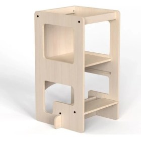 Resim Hype Store Mamatoyz Flip 3'ü 1 Arada Ahşap Öğrenme Kulesi, Yazı Tahtası ve Aktivite Masası Terracotta, Doğal Ahşap Malzeme 