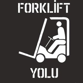 Resim İsg Tabelam 40x40cm/kompozit/Forklift Yolu Boyama Şablonu 