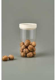 Resim Lengo 1600 Ml Mühürlü Vakumlu Borosilikat Cam Erzak Saklama Kavanozu Şeffaf Beyaz 