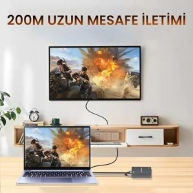 Resim Daisy Home 1080P Full Hd 60Hz HDMI Kvm Ip Extender 200 Metre CAT5E/6 HDMI Menzil Genişletici Uzatıcı 