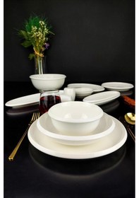 Resim Digithome Freya 35 Parça Porselen Yemek Ve Kahvaltı Takımı Snd-05630 - Snd-05627 