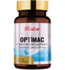 Resim Balen Optimac Gözotu Ekstratı Vitamin 630 MG 60 Kapsül 