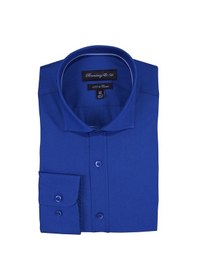 Resim Pamuklu Düz Uzun Kollu Regular Italyan Yaka Erkek Gömlek,B5-008 Çok Renkli 