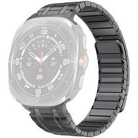 Resim Samsung Uyumlu Galaxy Watch Ultra 47mm Watch Band Manyetik Paslanmaz Çelik Yedek Kayış - Kararmış 