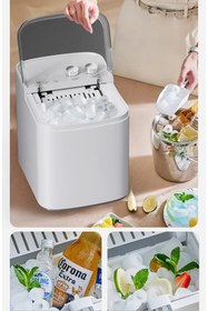 Resim EXENAR Mini Taşınabilir Otomatik Buz Makinasi Hızlı Ev Tipi Portatif Buz Makinesi 