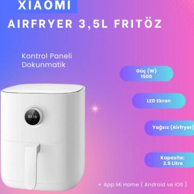 Resim Xiaomi Mi Akıllı Hava Fritözü 3.5l Airfryer 3.5 Lt 