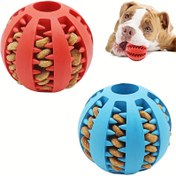 Resim 1 Adet Tüm Irklar İçin Etkileşimli Köpek Topu Oyuncak - Dayanıklı Plastik Çiğneme & Diş Temizleme Evcil Hayvan Oyuncak, Ödül Dağıtıcılı, Kırmızı & Mavi Karikatür Tasarım, Yavru ve Köpekler İçin Eğlenceli ve Sağlıklı Oyun, Etkileşimli Evcil Hayvan Oyuncak | Karikatür Tasarım Oyuncak | Fonksiyonel Evcil Hayvan Aksesuarı 