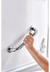 Resim Yaşlı Hasta Engelli Paslanmaz Tutma Tutunma Barı 50 Cm Çap:1.9 Cm Gri 