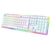 Resim GameBooster G918 USB Q Trk RGB Mekanik Beyaz Gaming Klavye GB-G918R-WH 