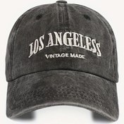 Resim Erkek ve Kadınlar için Vintage Los Angeles Beyzbol Kasketi - Distressed Pamuk Şapka ile Nakış - Elle Yıkama veya Kuru Temizleme 
