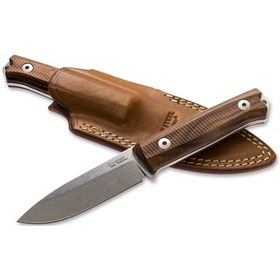 Resim Lionsteel B40 Wood Santos Wood Kamp Bıçak Kahverengi 