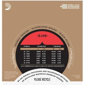 Resim D'Addario EJ49 Pro-Arte Black Nylon Klasik Gitar Tel Seti (Normal Tansiyon) | İkonik Siyah Naylon Üst Teller, Sıcak Ton Karakteri ve Estetik Görünüm 