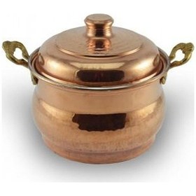 Resim Turna Bakır Maraş Güveç Tencere 1 No 18 CM El Dövme Kırmızı 