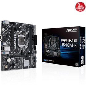 Resim ASUS Prıme H510m-k H510 Ddr4 Hdmı Pcıe 4.0 1200p V2 Matx 