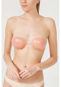 Resim Kadın Ten Silikon Sütyen Yapışkanlı Sütyen Bej 