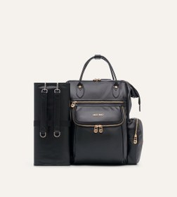 Resim Vista Siyah Desenli Deri Gold Bebek Bakım Çantası 