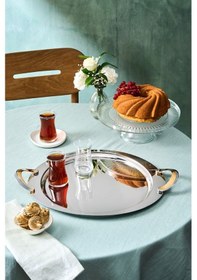 Resim Karaca Serra Yuvarlak Çelik Tepsi 41 Cm 