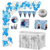 Resim Tuğrahediye Elsa Frozen 8 Kişilik Lüks Doğum Günü Seti 