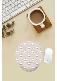 Resim Tatlı Filler Desenli Bilek Destekli Mouse Pad Mousepad 