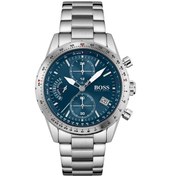 Resim Hugo Boss HB1513850 Çelik Metalik Gri Mavi Kadran 44 mm Erkek Kol Saati 