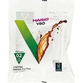 Resim Hario V60 02 Dripper Filtre Kağıdı 100 Adet 