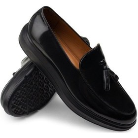 Resim Deery Hakiki Deri Siyah Comfort Püsküllü Erkek Loafer Ayakkabı Siyah (540124047) Siyah 