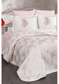 Resim Palmiye 7 Parça Şönil Pike Takımı Krem - Pudra Krem Pudra 