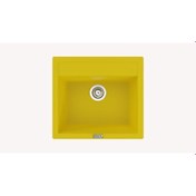 Resim Polex Cristal Lux Granit Eviye Real Stone P08 Sarı 