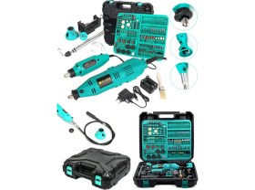 Resim Graizer 400 Watt 352 Parça 60.000 Rpm 6 Kademe Devir Ayarlı Hobi Gravür Seti Mini Taşlama Makinesi Mavi 