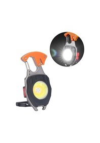 Resim 7 Modlu Mini Led Lamba Anahtarlık Ve Çakmak Çok Fonksiyonlu Usbli Siyah 