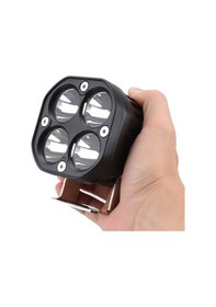 Resim Offroad Motosiklet Uyumlu Turuncu Beyaz Modlu Sis Lambası Metal Kasa 2 Adet 